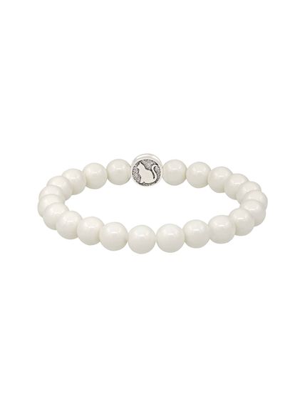 Браслет из ювелирной керамики с шармом Кошка - Защита и благополучие, вид сзади