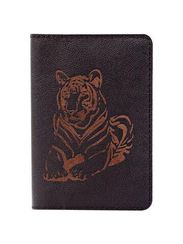 Обложка Тигр черная кожа