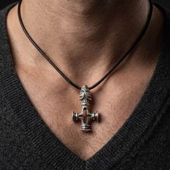 Волчий крест подвеска из серебра