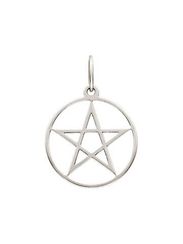 Пентаграмма в круге подвеска из серебра