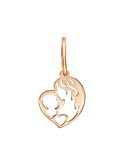 Фото подвески Мать и дитя из золота, вид сзади