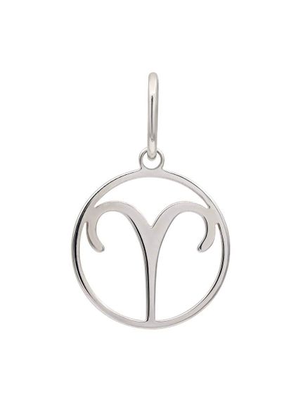 Подвеска Знак зодиака Овен из серебра, вид сзади