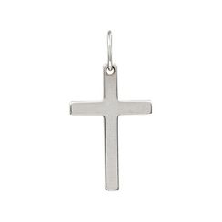 Подвеска Крест католический прямой - кулон из серебра