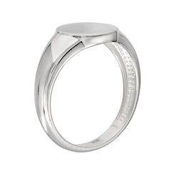 Кольцо Круг под гравировку из серебра 925 пробы