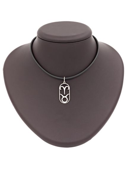 Подвеска Куспид Овен-Телец из серебра на постаменте