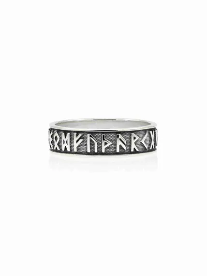 Футарк кольцо из серебра