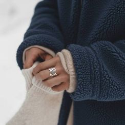 Кольцо Волна из серебра 925 пробы