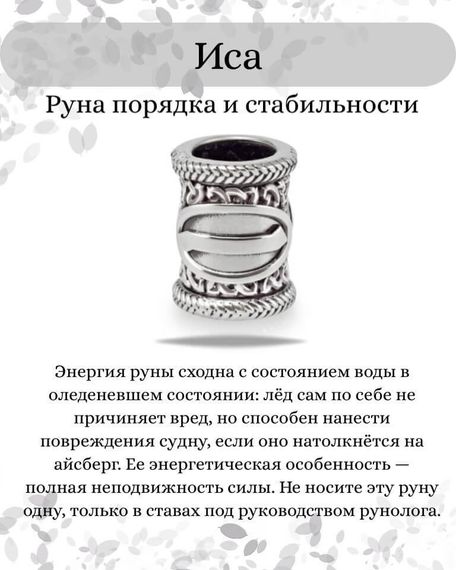 Шарм Иса из серебра 925 пробы, фото с инфографикой описания.