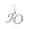 Подвеска в виде буквы Ю - кулон из серебра 925 пробы, вид спереди