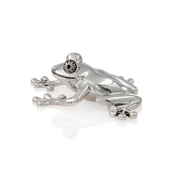 Статуэтка Лягушка - фигурка из серебра 925 пробы, фото 5