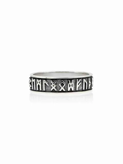 Футарк кольцо из серебра