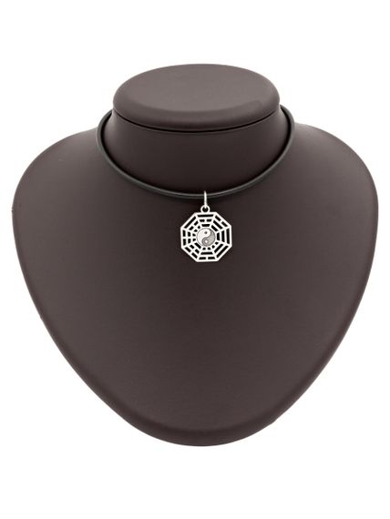 Инь-Ян (Багуа) подвеска из серебра 925 пробы, на постаменте