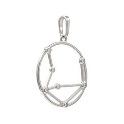 Подвеска на шею Созвездие Весы Знак зодиака серебро с фианитами