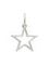 Звезда мини подвеска из серебра 925 пробы, вид сзади
