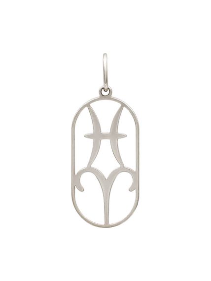 Подвеска Куспид Рыбы-Овен из серебра, вид сзади