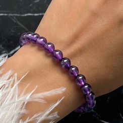 Браслет из бусин аметиста