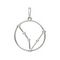 Подвеска на шею Созвездие Рыбы Знак зодиака серебро с фианитами, фото 1