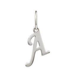 Подвеска в виде буквы А - кулон из серебра 925 пробы