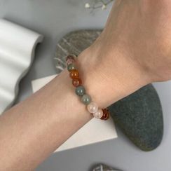 Браслет из камней рутилового кварца (волосатика) 6 мм