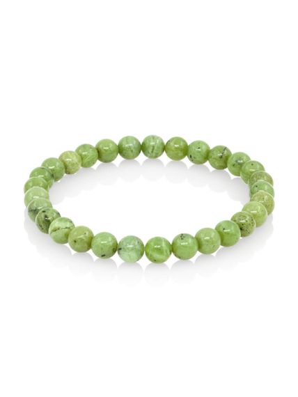 Браслет из камней серпентина фотография, вид сверху