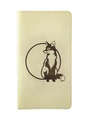 Кошелек высокий Лиса молочная кожа