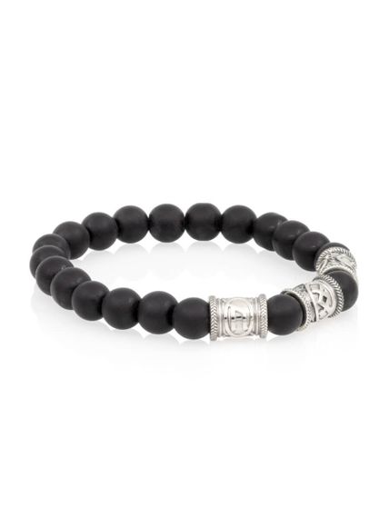 Браслет из ювелирной керамики шунгита с рунами Уруз, Ингуз, Беркана - Восстановление энергии, вид сбоку 1