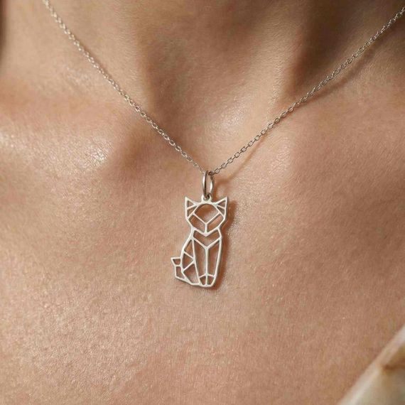 Кулон Лиса - подвеска серебряная ювелирная, живое фото 1