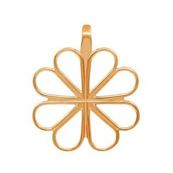 Подвеска Клевер из серебра с позолотой