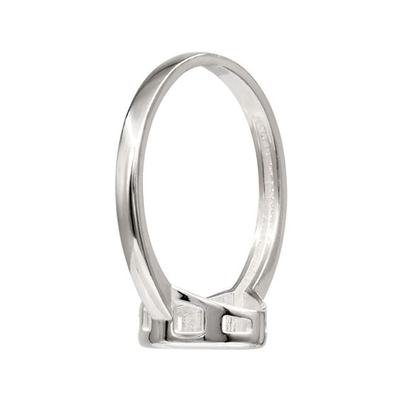 Кольцо Квадрат округлый из серебра 925 пробы, вид 3