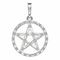 Подвеска Пентаграмма в круге из серебра 925 пробы с фианитами, вид 1
