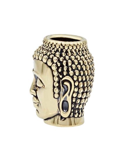 Фото шарма подвески Будда вид слева из бронзы.