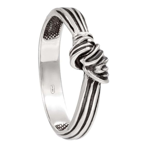 Кольцо Узел из серебра 925 пробы, вид 3