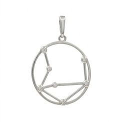 Подвеска на шею Созвездие Весы Знак зодиака серебро с фианитами