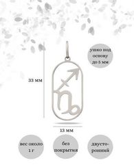 Куспид Стрелец-Козерог - подвеска из серебра