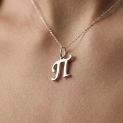 Подвеска в виде буквы П - кулон из серебра 925 пробы