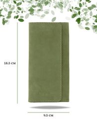 Кошелек классический зеленый нубук 05049