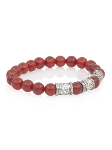 Браслет из натурального сердолика с рунами Кеназ, Гебо, Лагуз - Женская привлекательность, вид сбоку 1