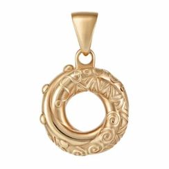 Алжирский узелок любви большой подвеска из серебра 925 пробы с позолотой