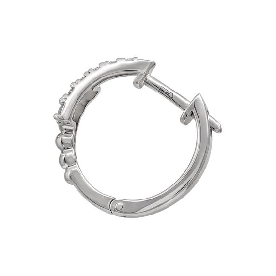 Серьги конго Точки с камнями фианитами из серебра 925, фото 5