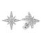 Серьги-пусеты Вифлеемская звезда из серебра 925 пробы с фианитами, фото 1