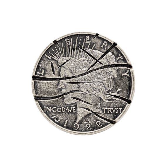 Монета Харви Дента мельхиор, вид сзади