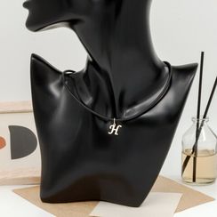 Подвеска в виде буквы Н - кулон из серебра 925 пробы