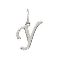 Подвеска в виде буквы У - кулон из серебра 925 пробы