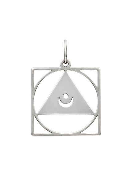 Подвеска Таттва Пространства Акаша из серебра, вид сзади