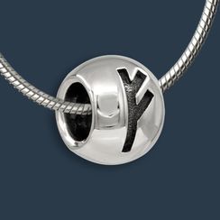 Шарм с руной Феху - подвеска из серебра 925 пробы скандинавский оберег