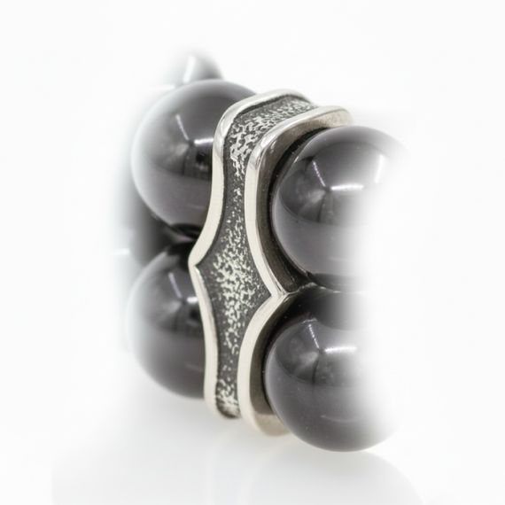 Шарм-разделитель двойной из мельхиора под бусины 8 мм, фото 1