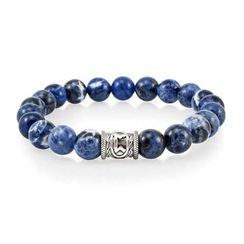 Браслет из содалита и руна Перт — гармония мыслей и сознания