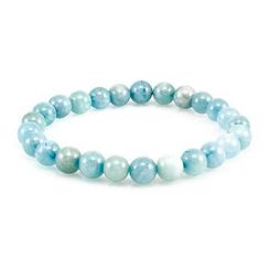 Браслет из бусин аквамарина