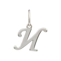 Подвеска в виде буквы И - кулон из серебра 925 пробы