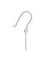 Серьги Контур сердца из серебра, вид сбоку